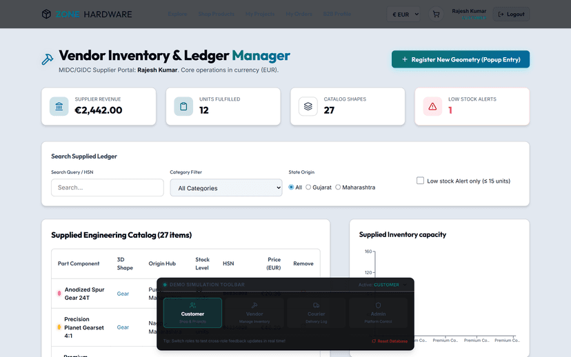 Vendor Dashboard